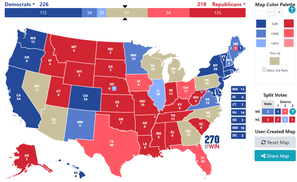 Amerikaanse verkiezingen: analyse van de programma’s en de peilingen