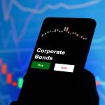 Smartphone met de tekst Corporate Bonds