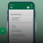 Illustratie van de verificatie van de naam van de begunstigde