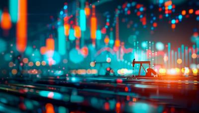 A graph or chart showing economic indicators, such as GDP growth, unemployment rates, or industrial production.