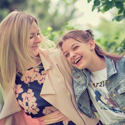 Mother with teen daughter