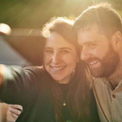 Couple taking a selfie