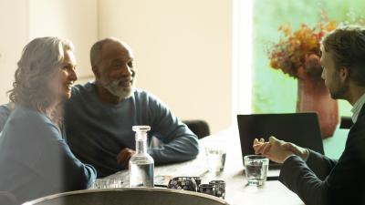 A Nagelmackers advisor is having a financial advisory meeting with an elderly couple