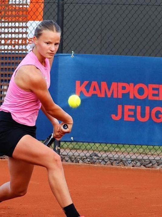 Fin Gybels tijdens een match op het Belgisch kampioenschap