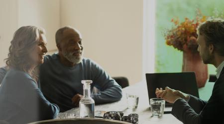 A Nagelmackers advisor is having a financial advisory meeting with an elderly couple