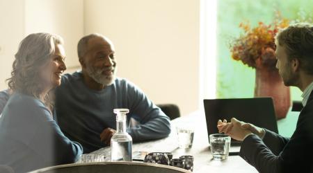 A Nagelmackers advisor is having a financial advisory meeting with an elderly couple