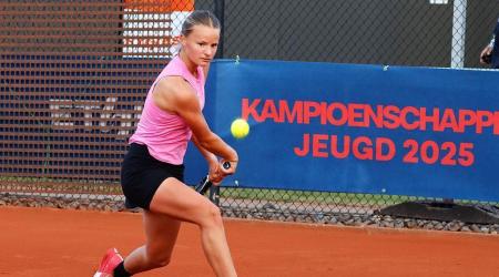 Fin Gybels tijdens een match op het Belgisch kampioenschap