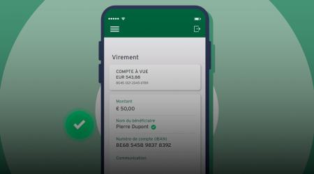 Illustration du vérification du nom du bénéficiaire