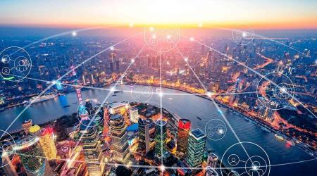 Skyline of a Chinese city